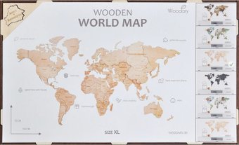Woodary Карта мира XL 3146