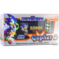 Игровая приставка Retro Genesis Gopher 2 (черный/зеленый, 700 игр)