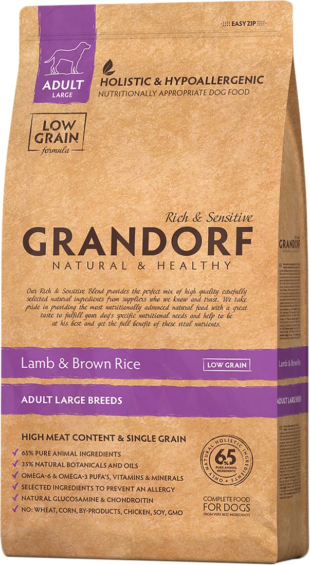 

Сухой корм для собак Grandorf Adult Large Breeds Lamb & Brown Rice (Ягненок с коричневым рисом) 3 кг