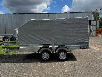 Двухосный прицеп AvtoS A35Р2B (3500x1500x300, R13, ресс. AL-KO, тент 1200мм Аэро)
