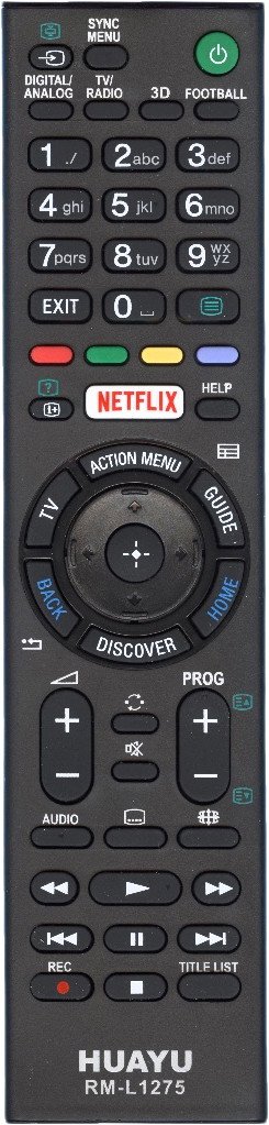 

Пульт ДУ Huayu RM-L1275 (для телевизоров Sony)
