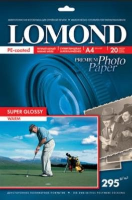 

Фотобумага Lomond суперглянцевая односторонняя A4 295 г/кв.м. 20 листов (1108101)