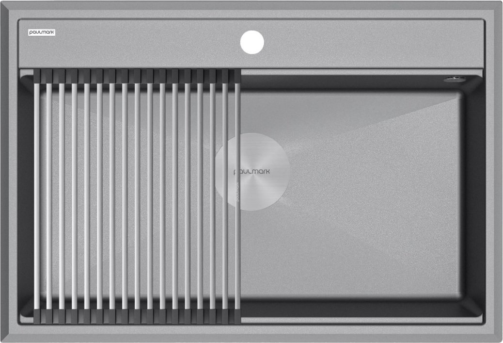 

Кухонная мойка Paulmark Stepia 80 PM117551-GRM (серый металлик)