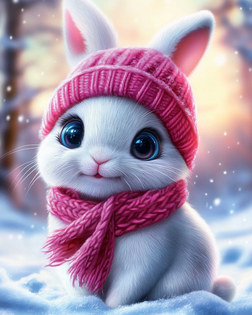 

Алмазная мозаика Феникс+ Зайчонок в шарфике 71347