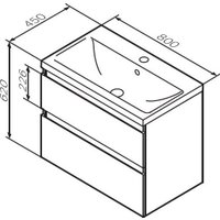  AM.PM Тумба под умывальник X-Joy M85A-FHX0802-WC0802WG