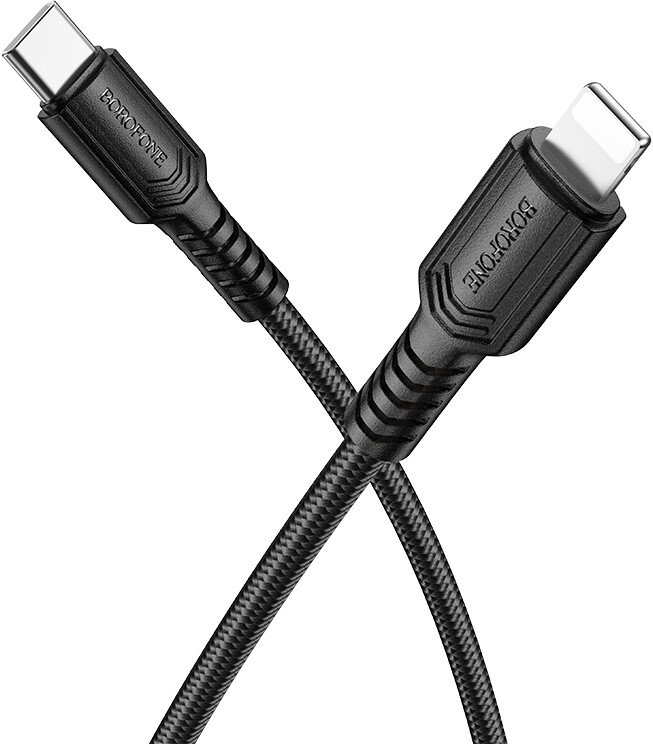 

Кабель Borofone BX116 60W USB Type-C - USB Type-C (1 м, черный)