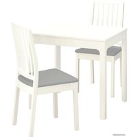 Обеденная группа Ikea Экедален/Экедален 092.968.70 (белый/светло-серый)