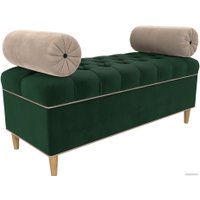 Банкетка Лига диванов Глория 113660 (велюр зеленый/бежевый/бежевый)