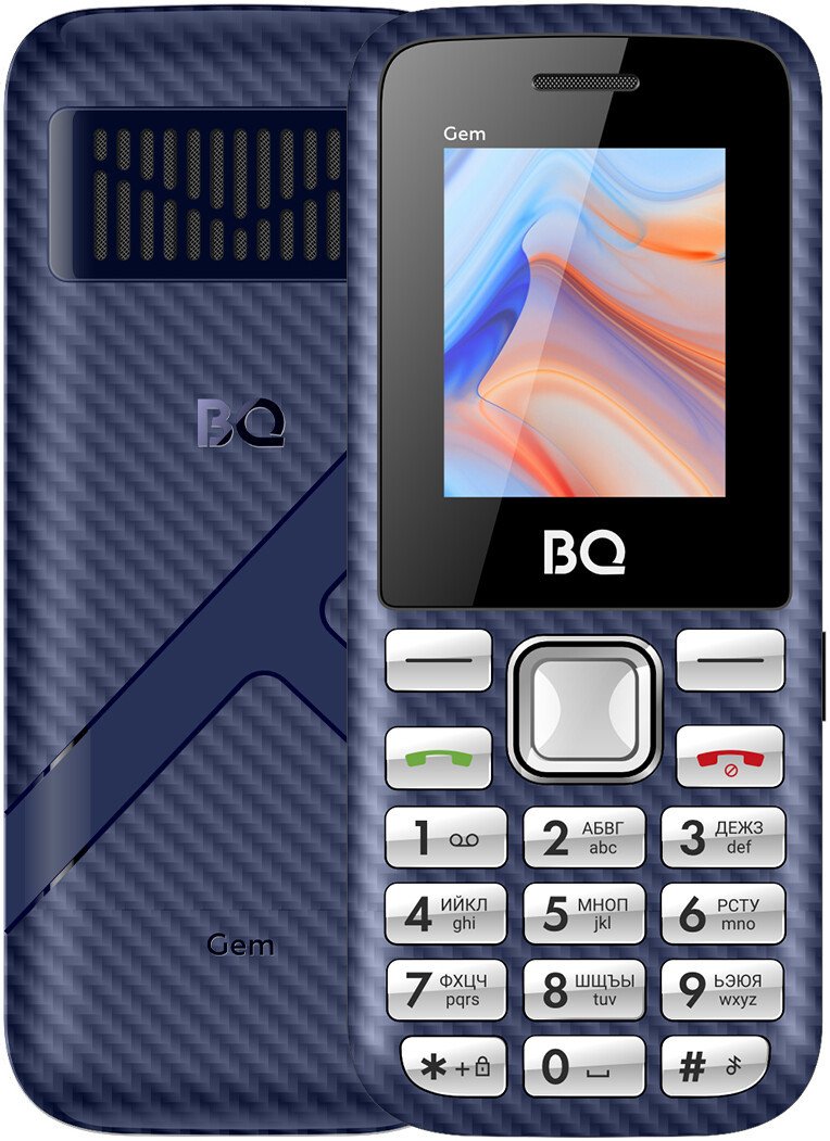 Кнопочный телефон BQ BQ-1860 Gem (темно-синий)