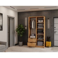 Шкаф распашной Мебель-АРС Нелли (дуб вотан/черный)