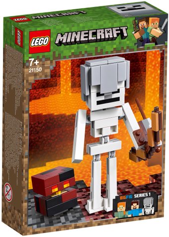 LEGO Minecraft 21150 Большие фигурки Minecraft, скелет с кубом магмы