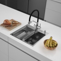 Кухонная мойка ARFEKA Eco AR мойка 500*500, коландер G, дозатор Satin