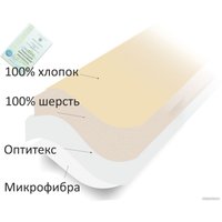 Одеяло Angellini 7с015шл (150x205, бежевый/белый)