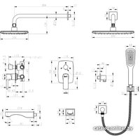 Душевая система  Lemark Ursus LM7222BL