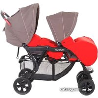 Коляска прогулочная «книга» Baby Care Tandem (темно-серый/красный)