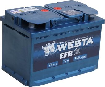 Автомобильный аккумулятор Westa EFB 6СТ-74 VLR Euro (74 А·ч)