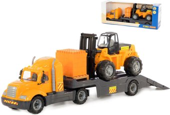 Набор Полесье Майк автомобиль-трейлер + автокар + конструктор 30 эл. 55699