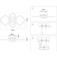 Припотолочная люстра Ambrella light FA3822/4 WH