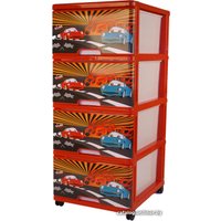 Комод Dunya Тачки (красный)