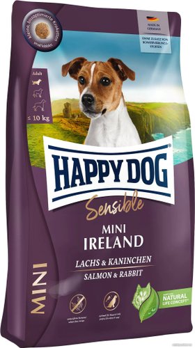 Сухой корм для собак Happy Dog Sensible Mini Ireland (для мелких пород с лососем и кроликом) 10 кг