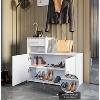 Тумба для обуви Стендмебель Кремона (белый/белый) в Гомеле