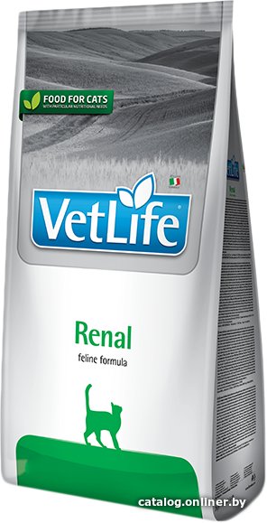 Сухой корм для кошек Farmina Vet Life Renal (для поддержки функции почек при хронической болезни почек или при временных нарушениях почечной функции) 5 кг