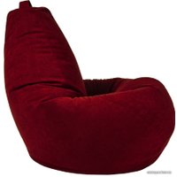 Кресло-мешок Palermo Bormio велюр XL (бордо)