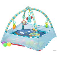 Развивающий коврик Nino Квадро Совушка (бирюзовый)