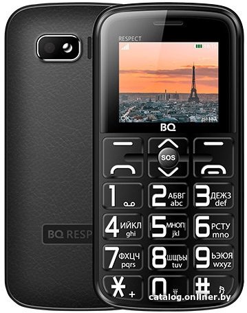 Кнопочный телефон BQ BQ-1851 Respect (черный)