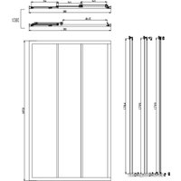 Душевой уголок Omnires Bronx S20A3 110+10P 80