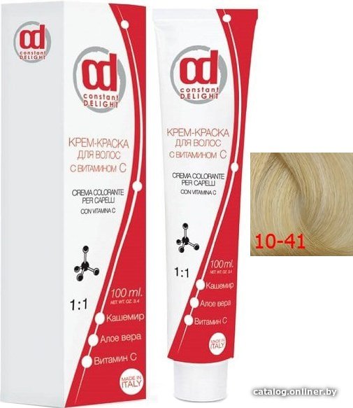 Крем-краска для волос Constant Delight Crema Colorante с витамином С 10/41 светлый блондин беж. сандрэ