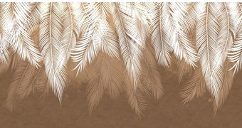 Citydecor Пальмовые листья с защитным покрытием (коричневые гранж) 500x260