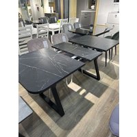 Кухонный стол Боринское Мебель Ричи (черный мрамор/металл черный)