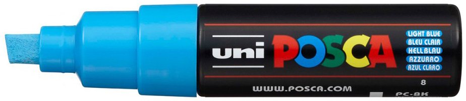 

Маркер художественный UNI Mitsubishi Pencil Posca 8мм PC-8K L.BLUE (голубой)