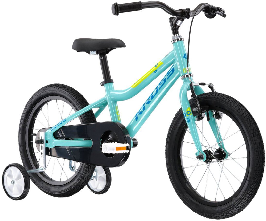 

Детский велосипед Kross Mini 4.0 D 16 (голубой/лимонный)