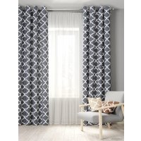 Комплект штор Loon Богема на люверсах 1.5x2.6 м (серый, 2 шт)