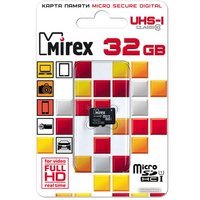 Карта памяти Mirex microSDHC UHS-I (Class 10) 32GB [13612-MCSUHS32]