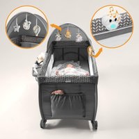 Манеж-кровать Lionelo Sven Plus (grey scandi)