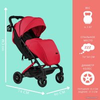 Коляска прогулочная «книга» Costa Tracy Scarlet (красный)