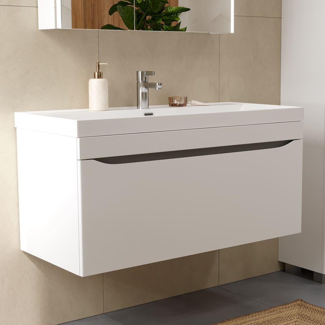 

Volna Тумба с умывальником Prime 100.1Y + Prime 100 (подвесная)