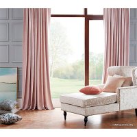 Комплект штор ИП Романович Е.Ю. Бархат на ленте 2x2.7 м (пудра, 2 шт)