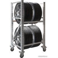 Стеллаж Практик MS Pro 1350/781x606 передвижной для хранения 4 шин