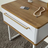 Тумба Shtabe Royal 5201 эко (дуб кантри/белый/р.золото)