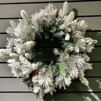 Рождественский венок Albero Di Natale 101-140 заснеженный 51 см