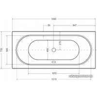 Ванна Besco Vitae 170х75