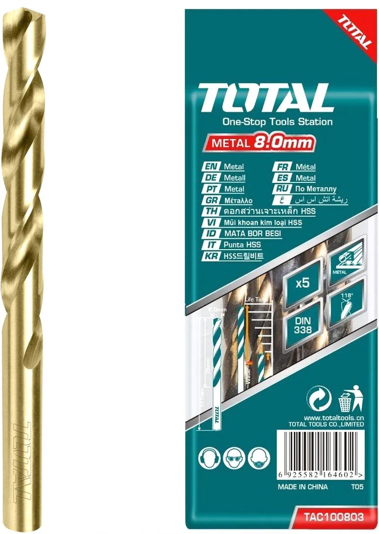 

Набор сверл Total TAC100803 (5 шт)