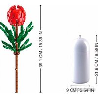 Конструктор Sluban Цветы в вазе M38-B1101-08 Красный цветок