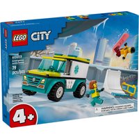 Конструктор LEGO City 60403 Скорая помощь и сноубордист