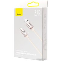 Кабель Baseus Crystal Shine USB Type-A - Lightning (2 м, розовый)