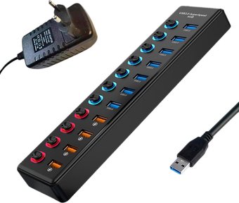 USB-хаб USBTOP USB Type-A - 11xUSB Type-A 559235